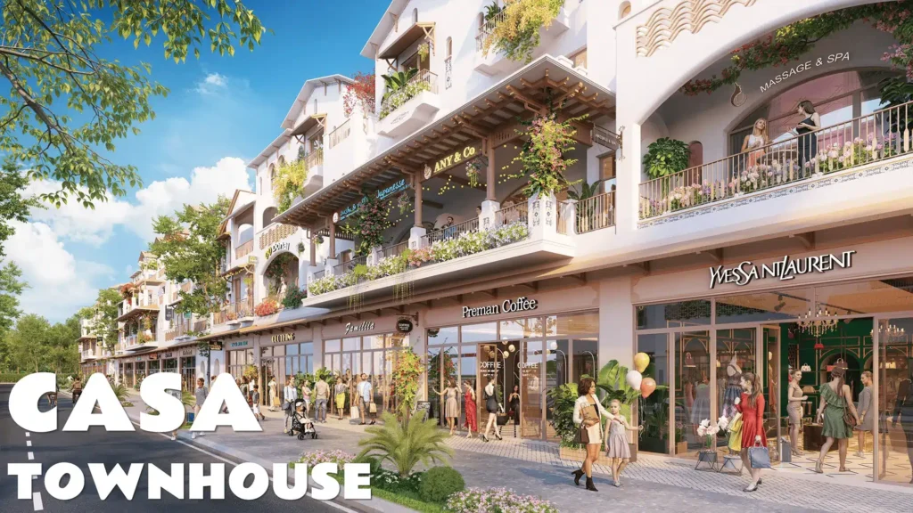 Phân khu thấp tầng Casa dự án Blanca City Phoi canh san pham Casa Townhouse du an Blanca City Vung Tau cua chu dau tu Sun Group