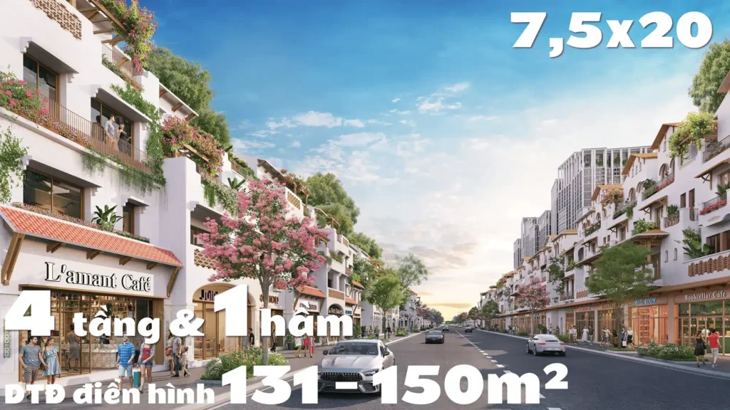 Phân khu thấp tầng Casa dự án Blanca City phan phu Casa Townhouse du an Blanca City Sun Group