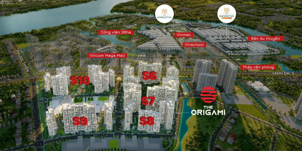 The Origami - Vinhomes Grand Park quận 9 Thủ Đức Mặt bằng phân khu Căn hộ Origami Vinhomes Grand Park quận 9