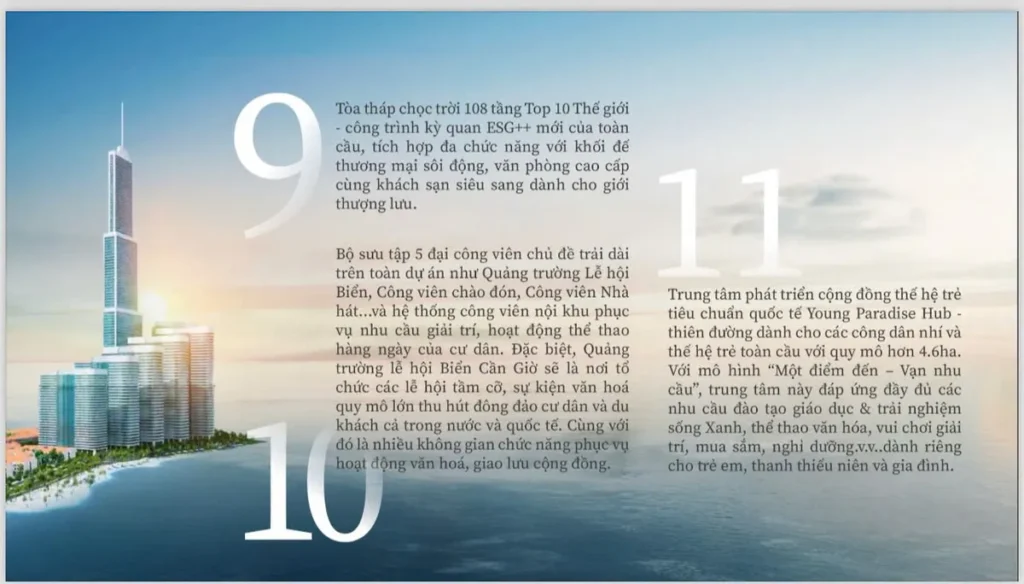 Young Paradise Hub Vinhomes Cần Giờ - trung tâm phát triển giáo dục, thể thao, văn hóa, nghệ thuật toàn diện