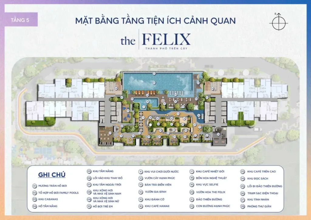 mặt bằng dự án the felix