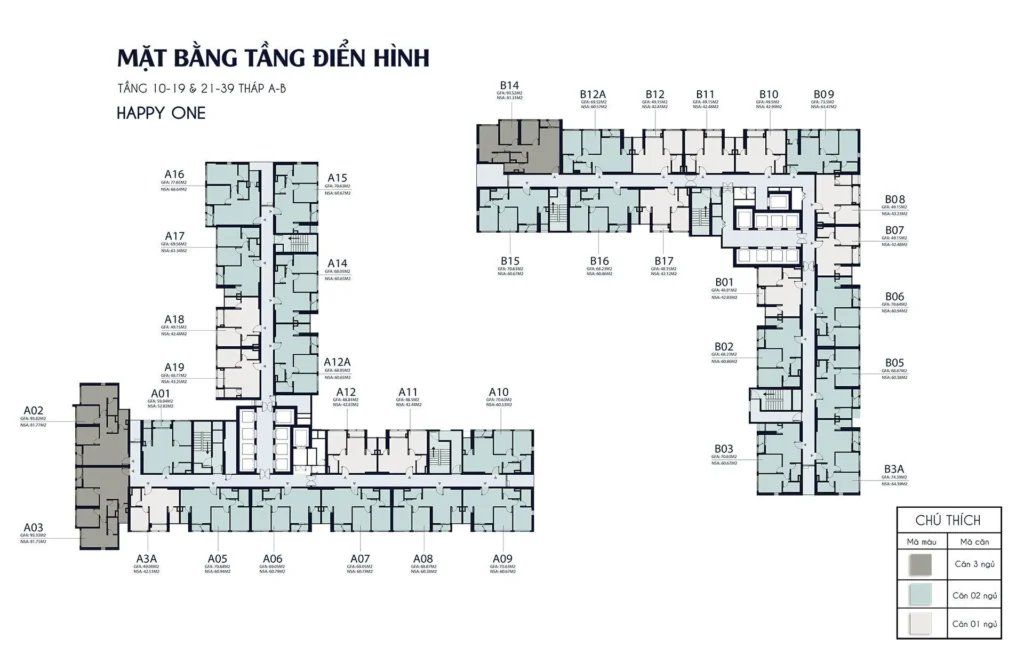 Mặt băng căn hộ Happy One Central