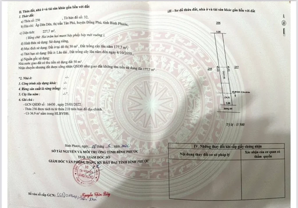 pháp lý đất nền đồng phú