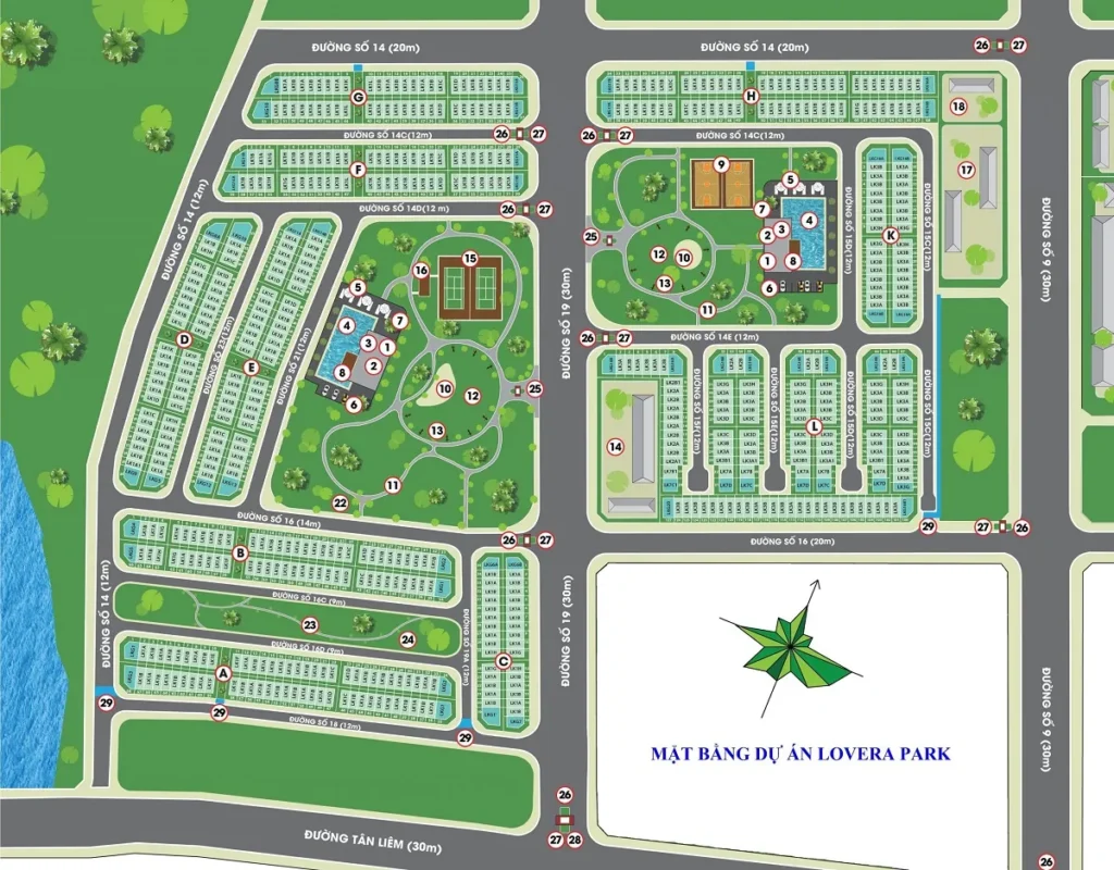Mặt bằng dự án Lovera Park Khang Điền