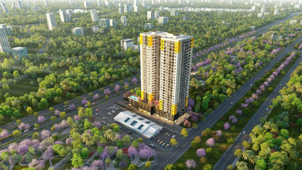 Phối cảnh dự án Bcons Asahi Đông Hòa Bình Dương