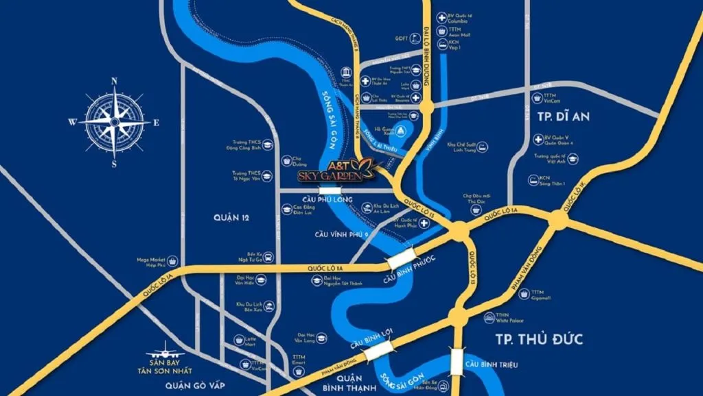 Vị trí dự án A&T Sài Gòn Riverside ở đâu