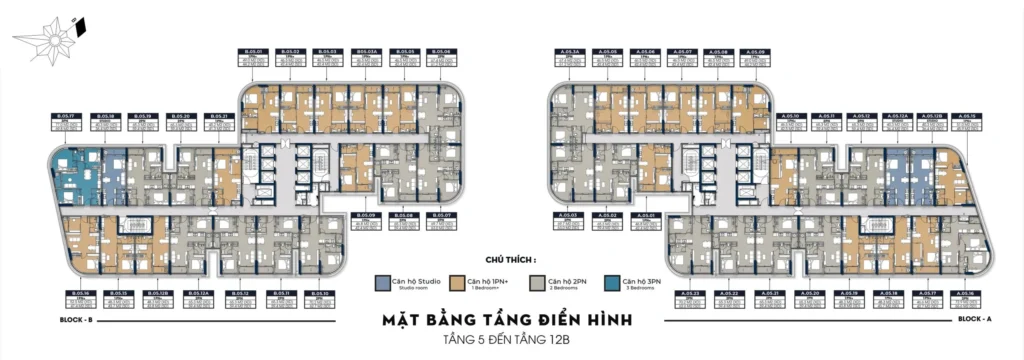 Mặt bằng dự án A&K Tower phường An Phú  tphcm