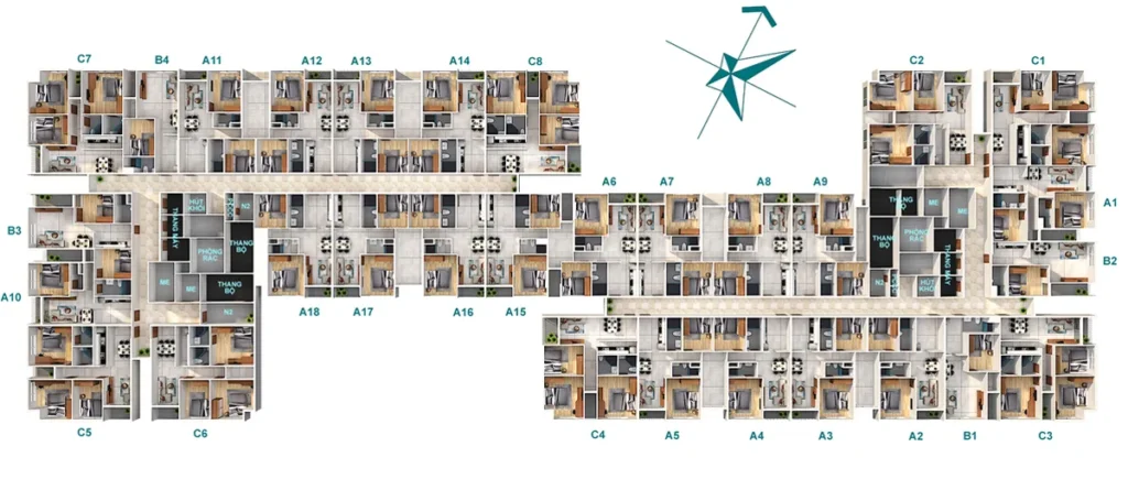 Mặt bằng Landmark Residential 