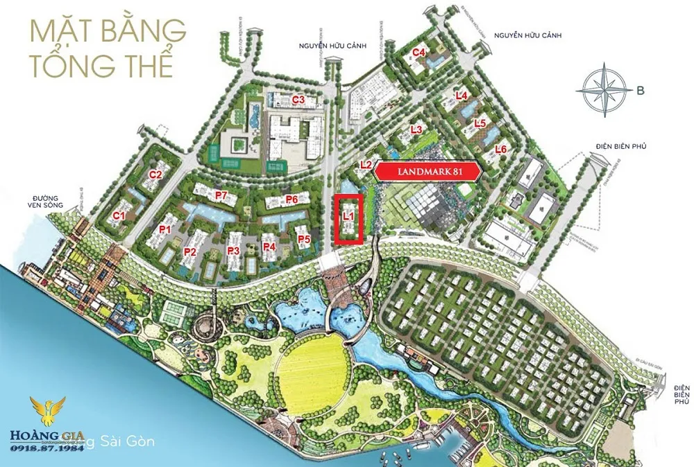 vị trí Landmark 1 Vinhomes Central Park