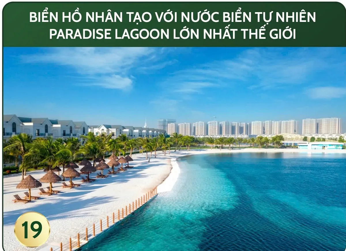 Biển hồ nhân tạo Paradise Lagoon lớn nhất thế giới
