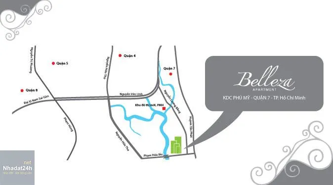 Chung cư Belleza Apartment Phạm Hữu Lầu Quận 7 - bán và cho thuê căn hộ giá tốt nhất Chung cư Belleza Apartment địa chỉ
