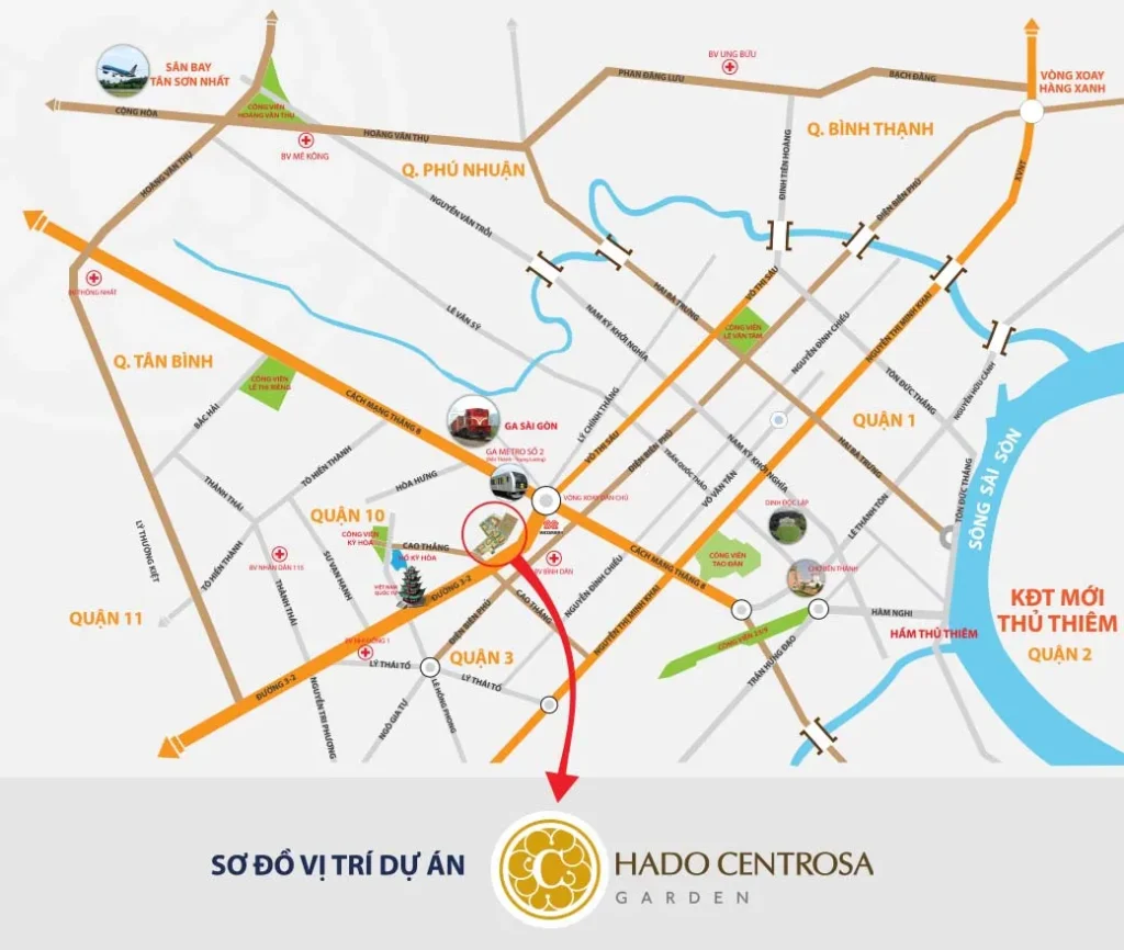 Chung cư Hà Đô Centrosa đường 3/2 quận 10, Tphcm - Bán và cho thuê giá tốt nhất Vị trí chung cư Hà Đô Centrosa