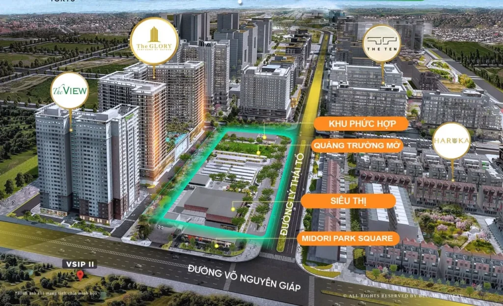 mặt bằng Midori Park The Glory