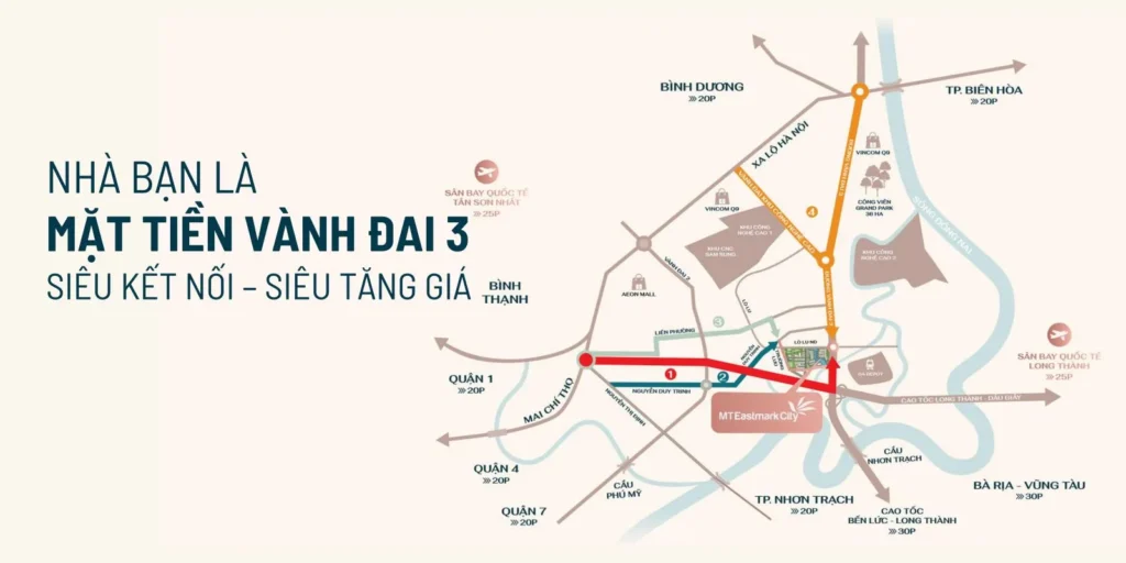 MT Eastmark City: bán và cho thuê căn hộ chung cư, officetel, shophouse, nhà phố liền kề tại Thủ Đức, Hcm MT Eastmark City vị trí
