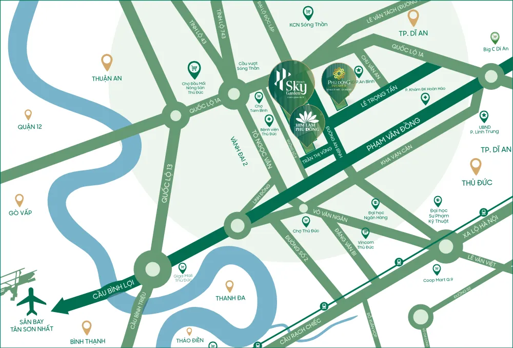 Vị trí Phú Đông Sky Garden địa chị