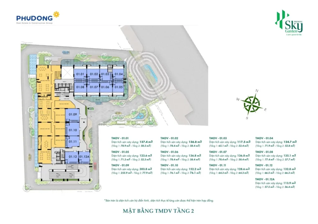 Mặt bằng Phú Đông Sky Garden