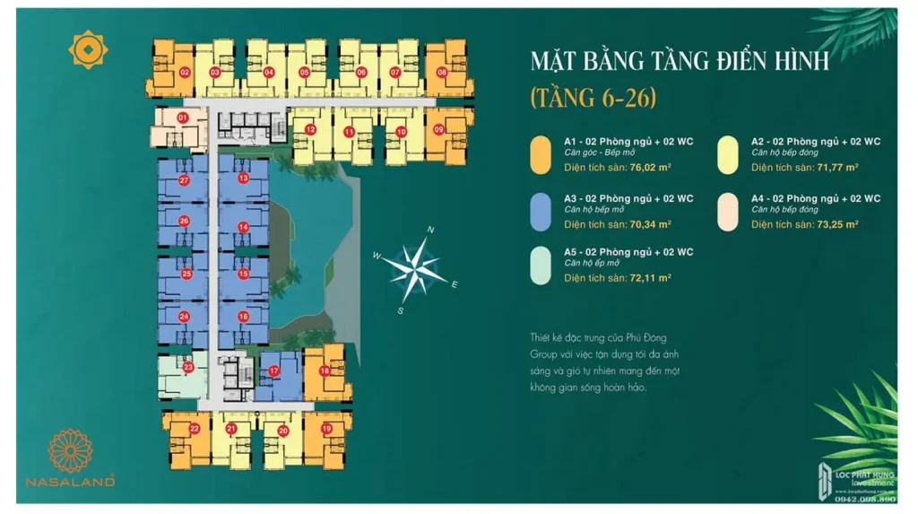 mặt bằng căn hộ Phú Đông Sky Garden