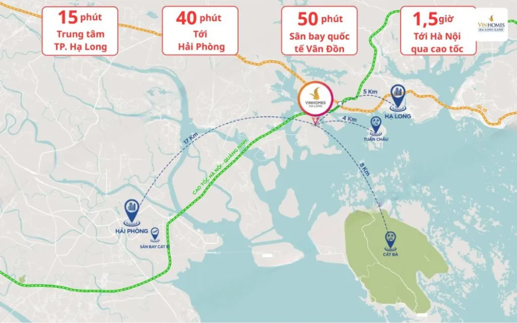 bản đồ vị trí vinhomes hạ long xanh