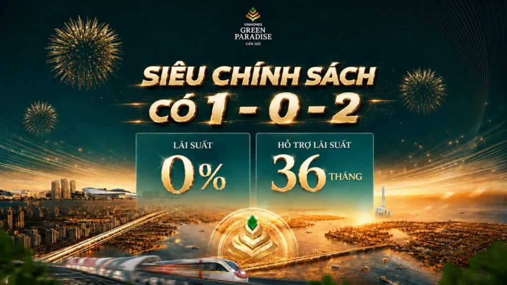 chính sách hỗ trợ lãi 36 tháng lãi suất 0% tại vinhomes cần giờ