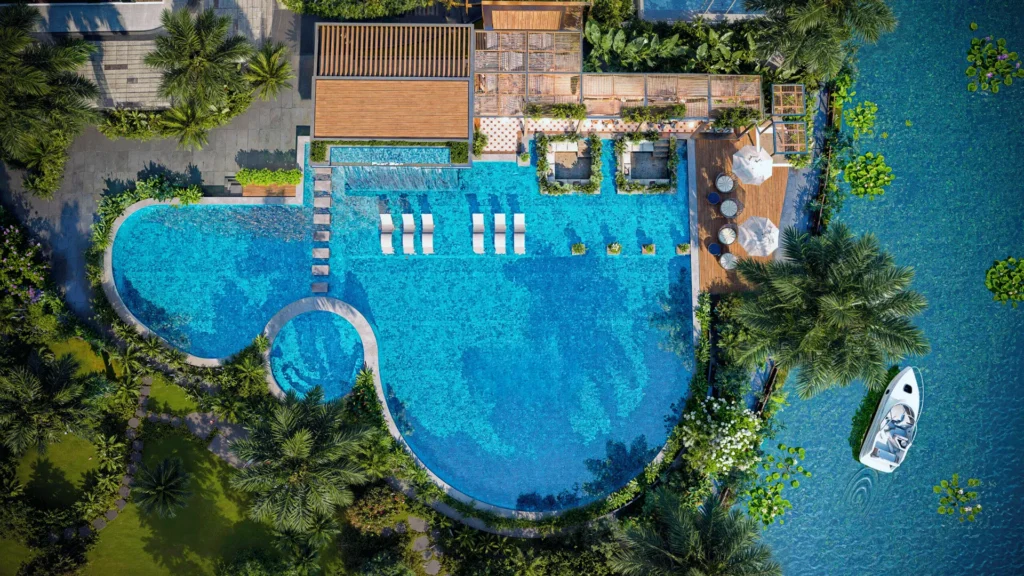 tiện ích hồ bơi tại Khải Hoàn Imperial