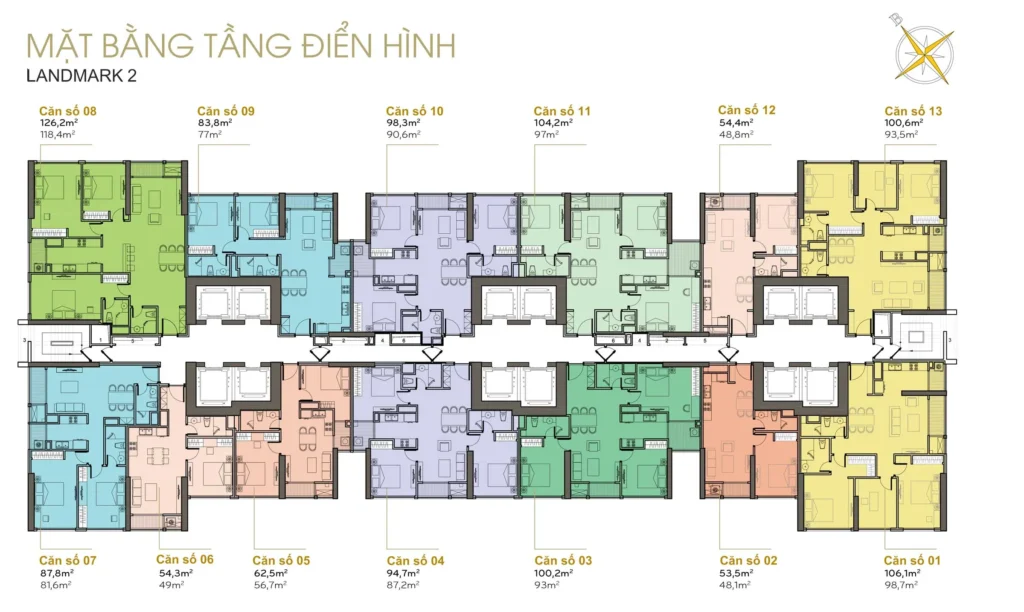 Mặt bằng Landmark 2 Vinhomes Central Park