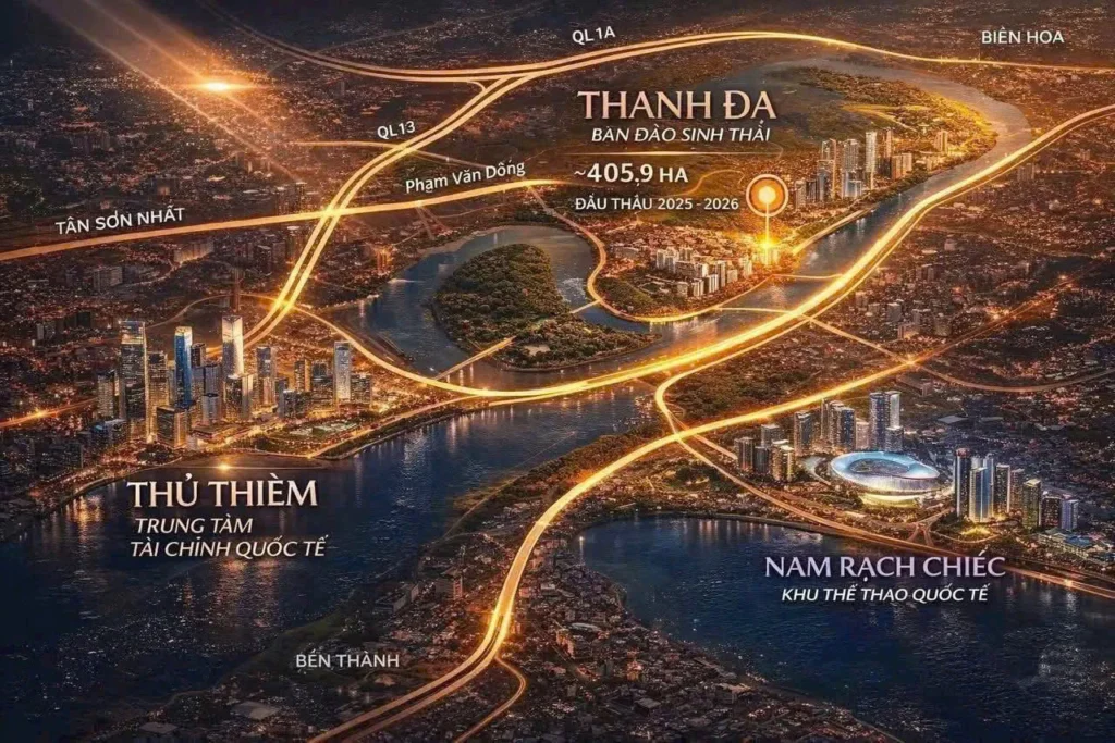 Khu Thanh Đa Bình Thạnh có gì chơi? Khám phá du lịch và tình hình bất động sản Vị trí bán đảo Thanh Đa