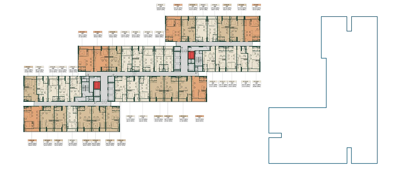 Mặt bằng tháp Happy One Lái Thiêu