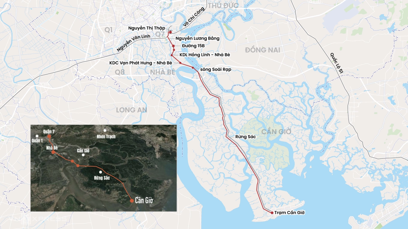 Tuyến Metro Cần Giờ từ quận 7