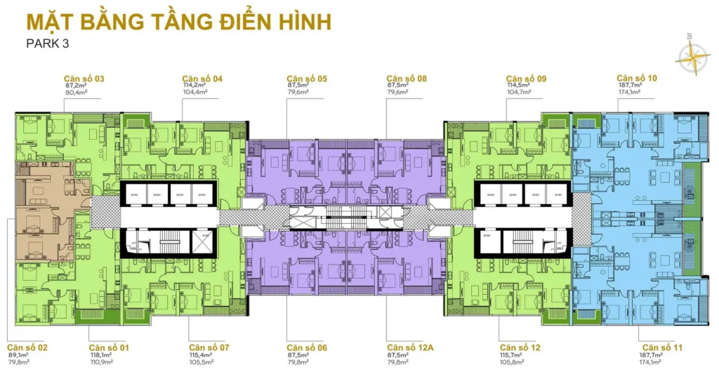 Mặt bằng Park 3 Vinhomes Central Park (Tân Cảng) – Tổng quan, layout chi tiết và cập nhật mới nhất
