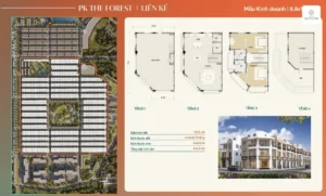 Layout nhà phố Vinhomes green city hậu nghĩa được phát triển theo dạng nhà thấp tầng nhiều tầng