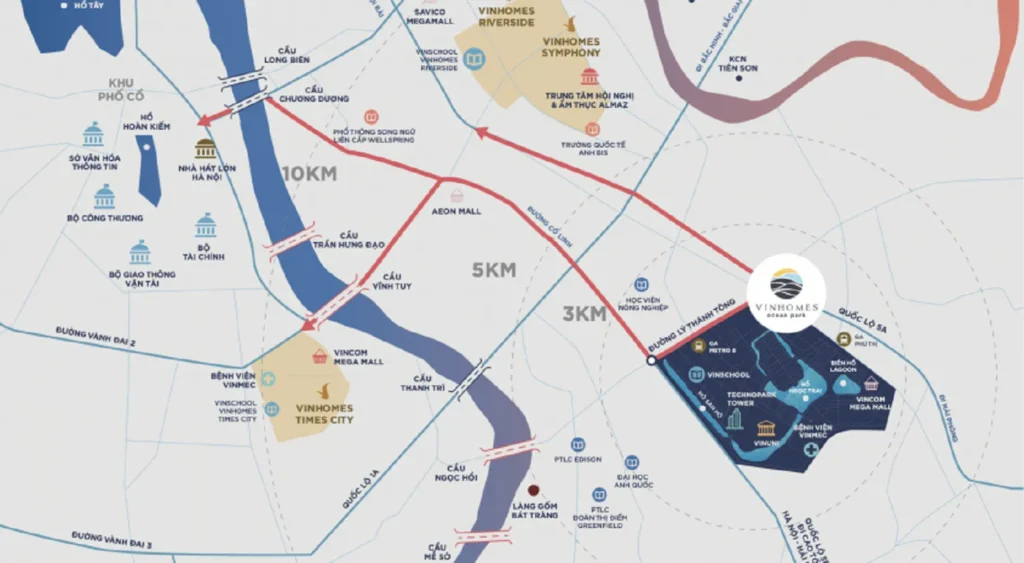 vị trí Vinhomes Ocean Park