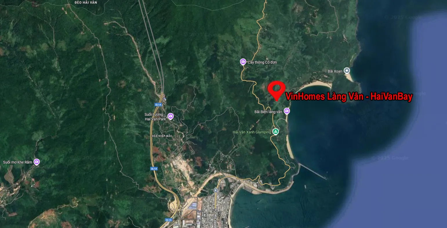 vị trí vinhomes làng vân - vinhomes hải vân bay