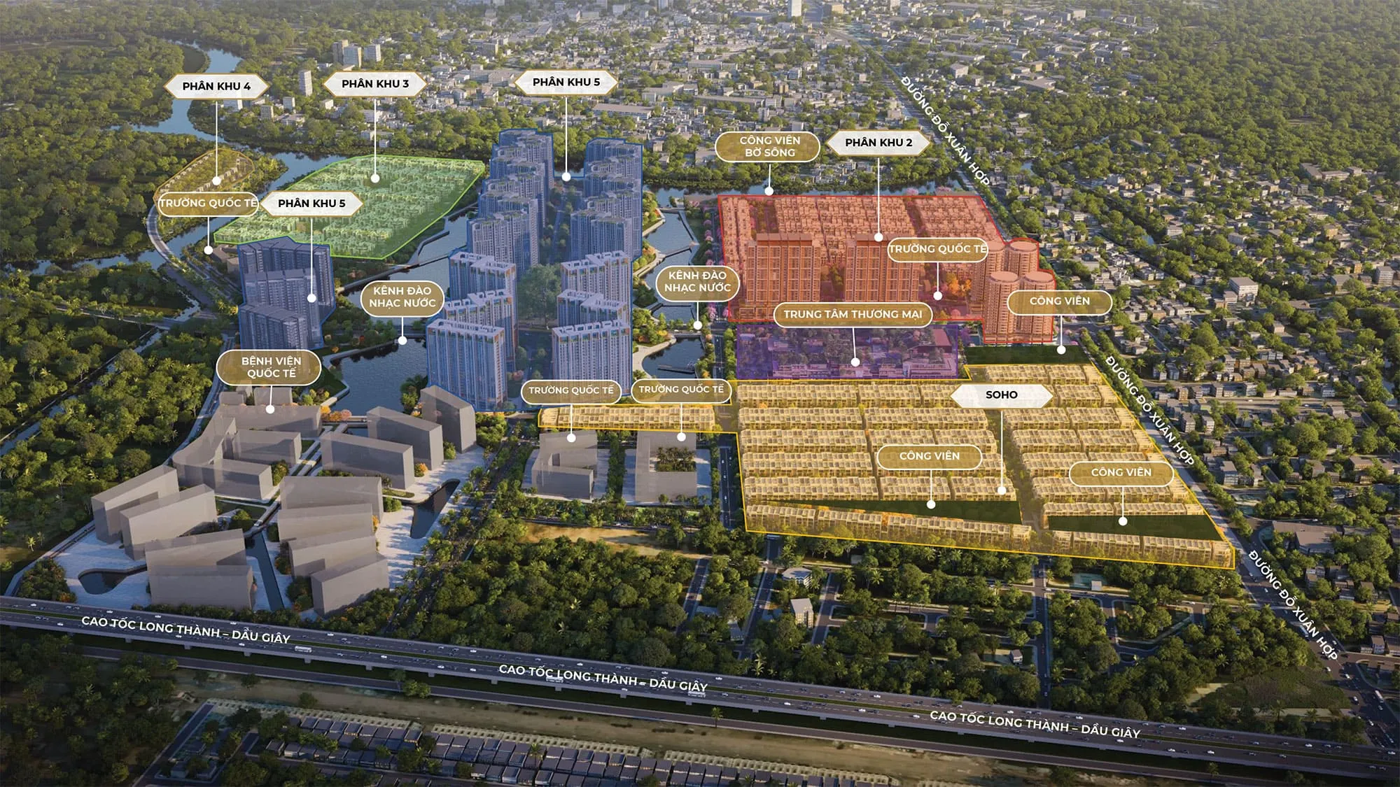 mặt bằng các phân khu tại the global city đường đỗ xuân hợp