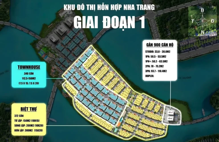 mặt bằng sản phẩm giai đoạn 1 của charmora city nha trang