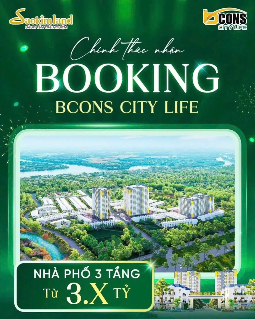 booking giữ chô dự án bcons city life tân uyên
