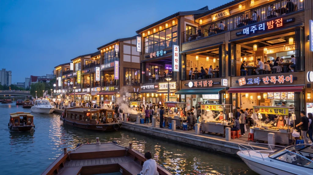 trung tâm ẩm thực Global Village tại Vinhomes Hóc Môn