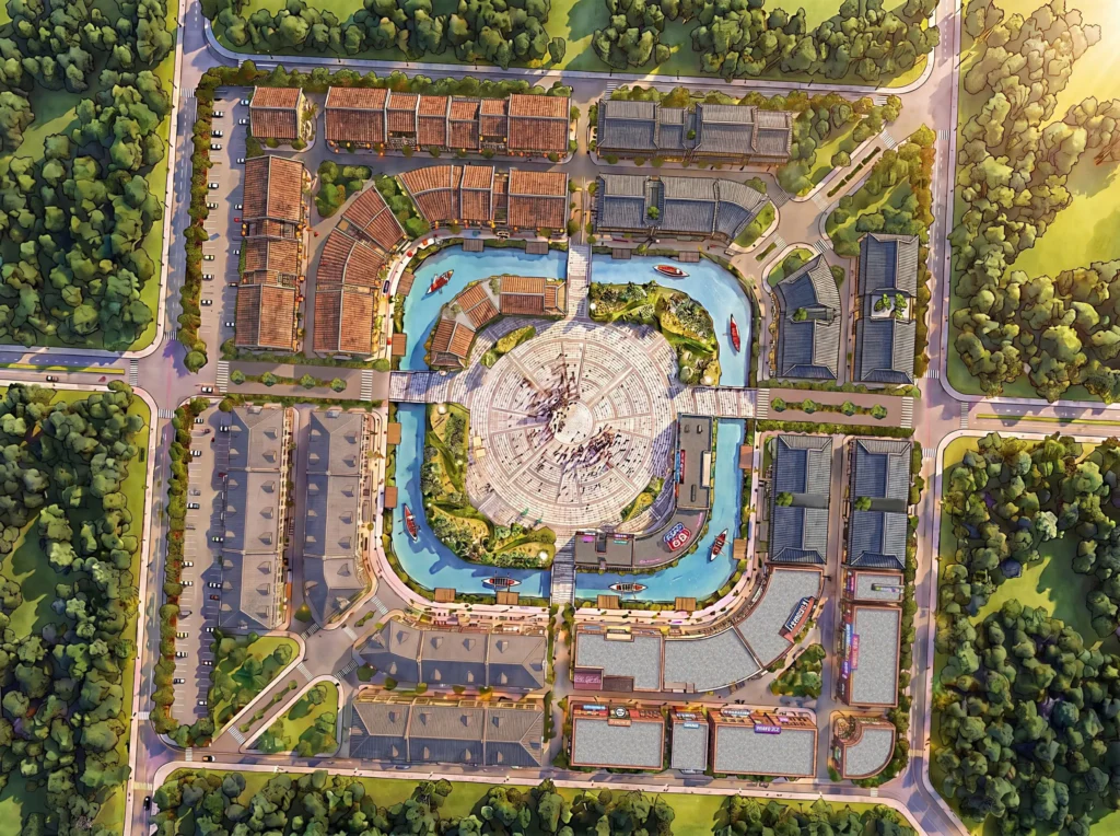 Các tiện ích Vinhomes Saigon Park có gì? Tổng hợp tất cả các tiện ích Vinhomes Hóc Môn Trung tâm văn hóa và ẩm thực quốc tế Global Village