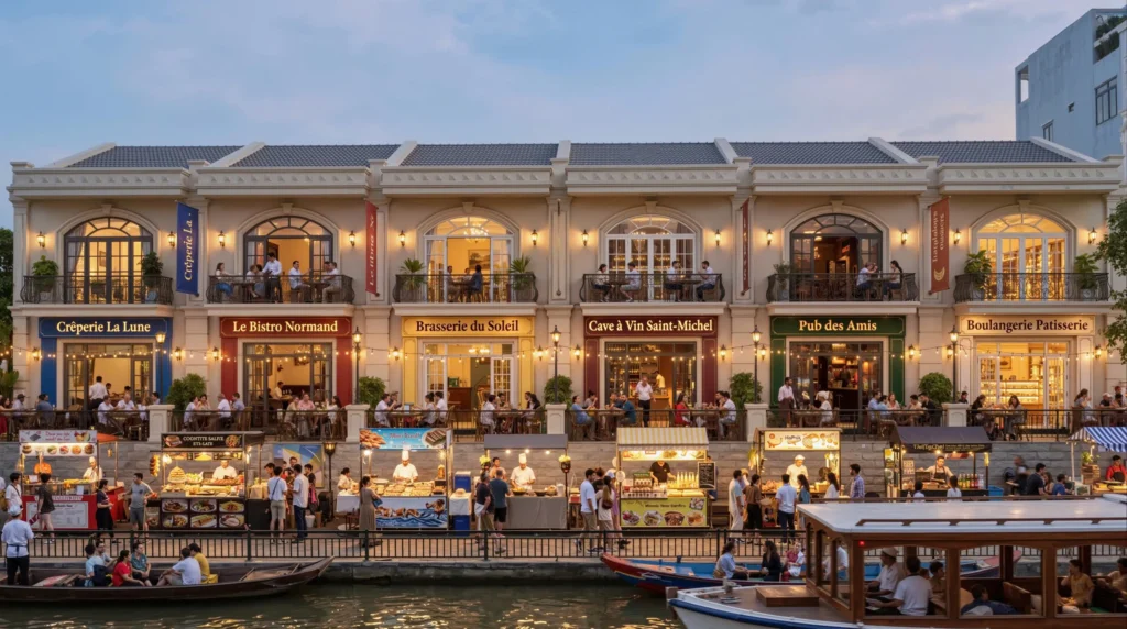Các tiện ích Vinhomes Saigon Park có gì? Tổng hợp tất cả các tiện ích Vinhomes Hóc Môn global village trung tam am thuc quoc te rong 19 3ha tai vinhomes hoc mon 3