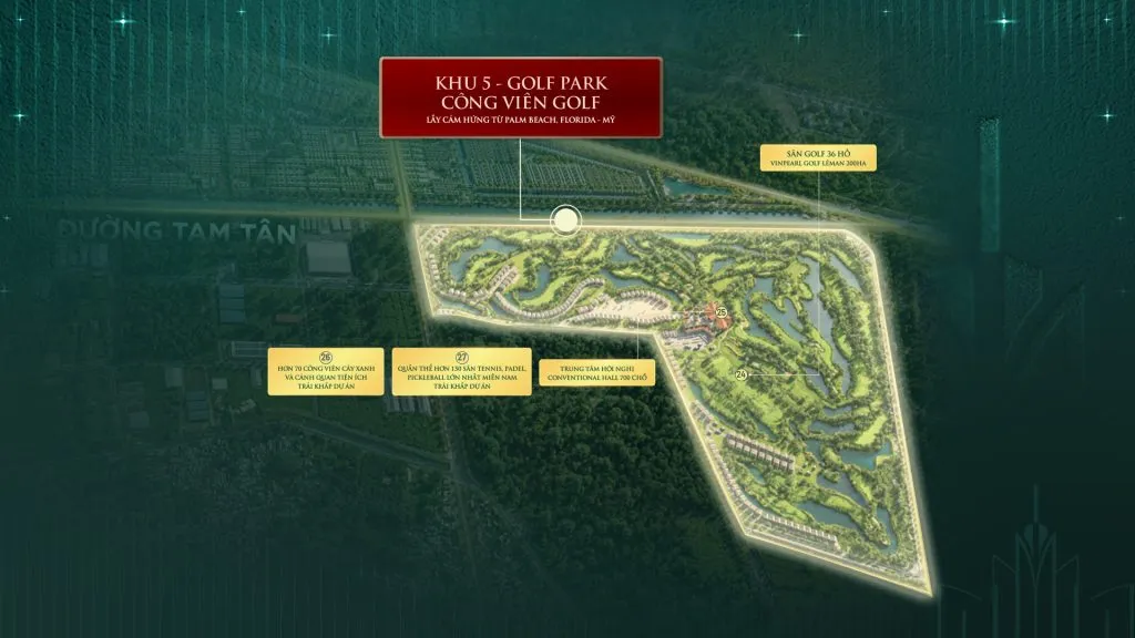 Quy hoạch khu golf park vinhomes hóc môn