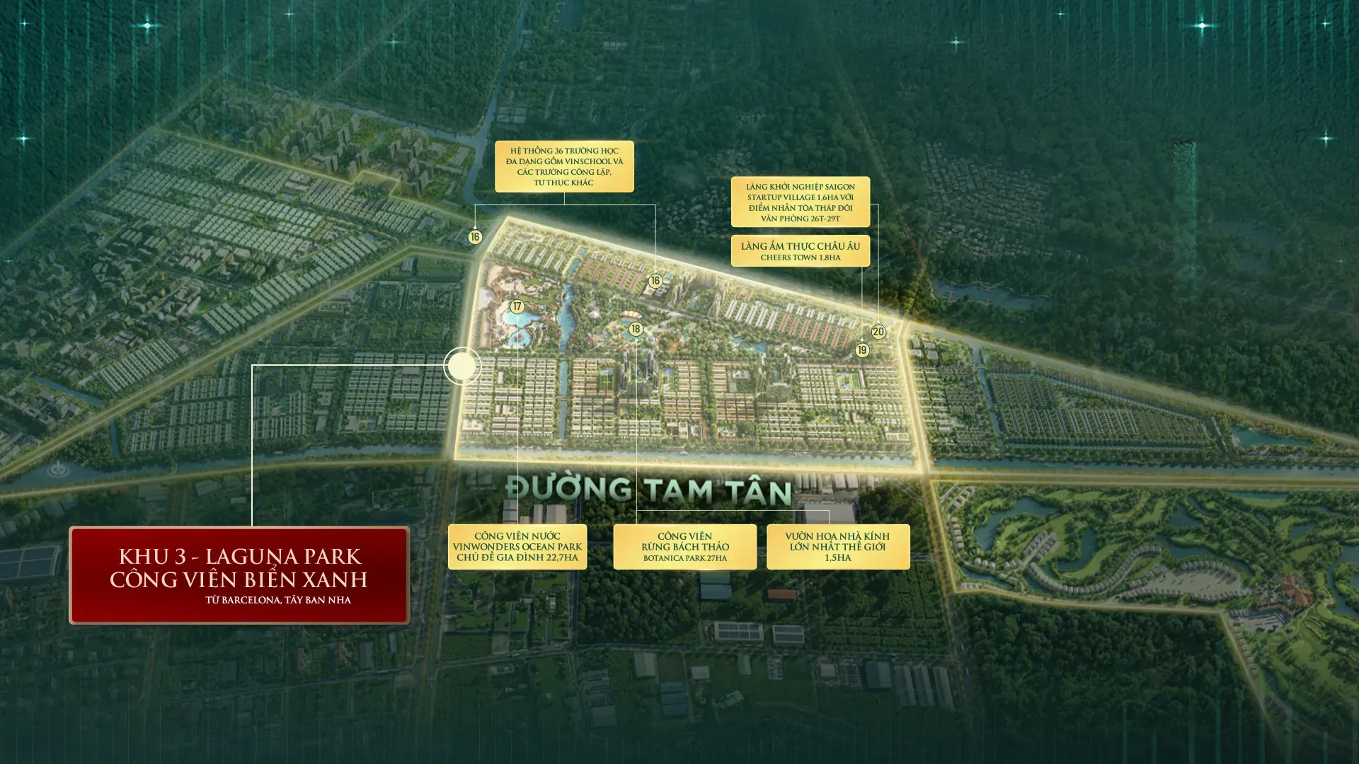 vị trí của Phân khu Laguna Park