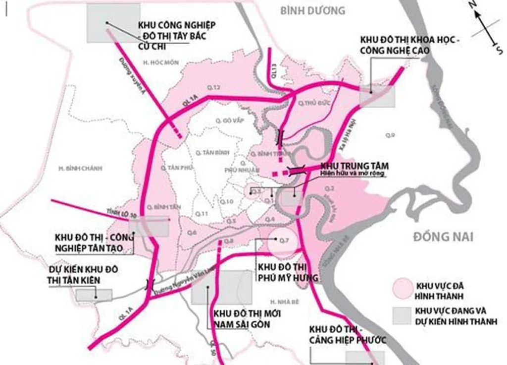 vị trí khu vực tây bắc tphcm