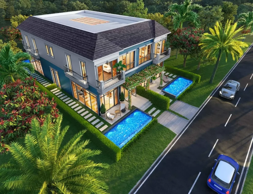 biệt thự tứ lập có sân vườn