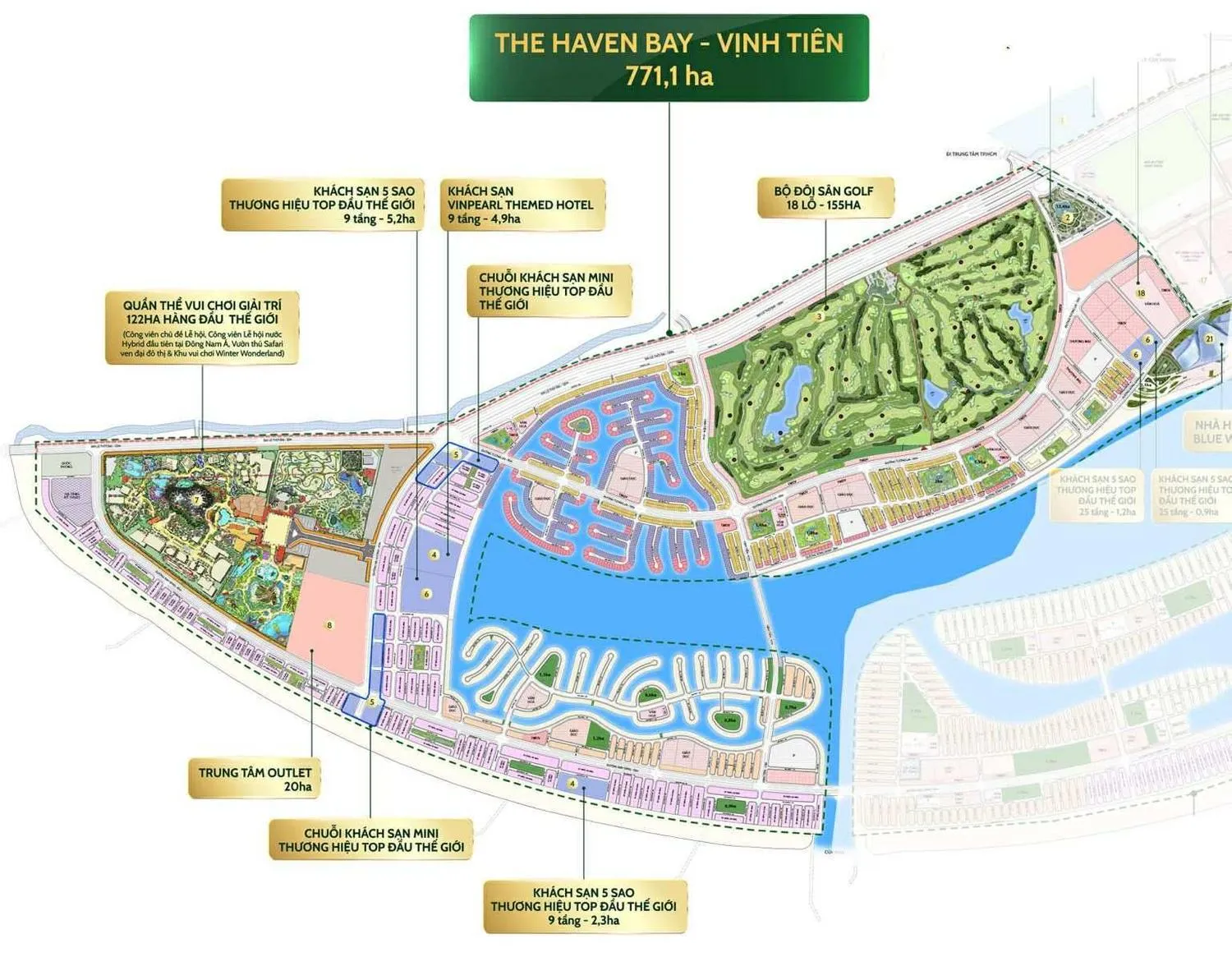 Vinhomes Green Paradise Cần Giờ: Dự án khu đô thị biển Vinhomes Cần Giờ của tập đoàn Vingroup Phân khu The Haven Bay - Vinhomes Green Paradise Cần Giờ