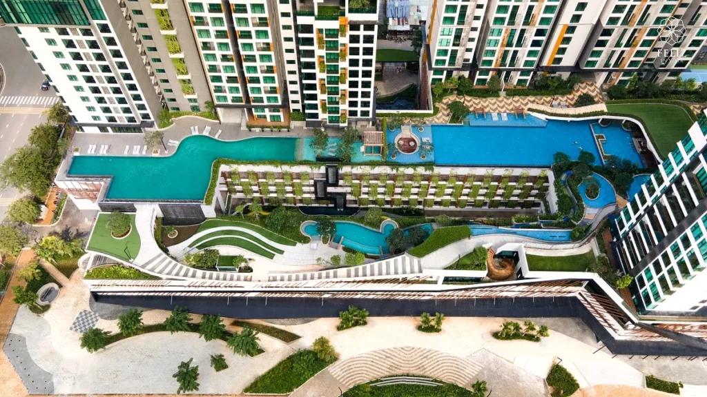 hồ bơi nhiều tầng tại Feliz en Vista