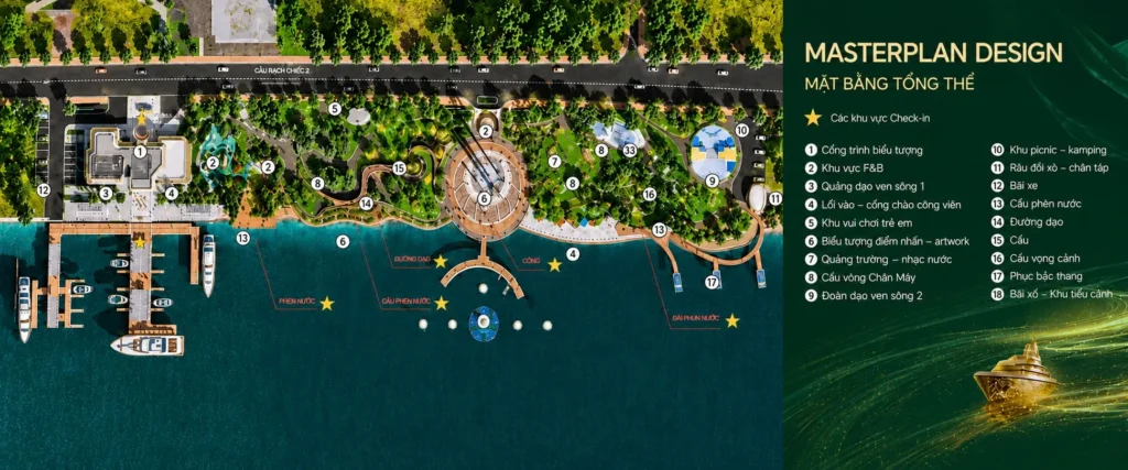 mặt bằng tiện ích emerald river park