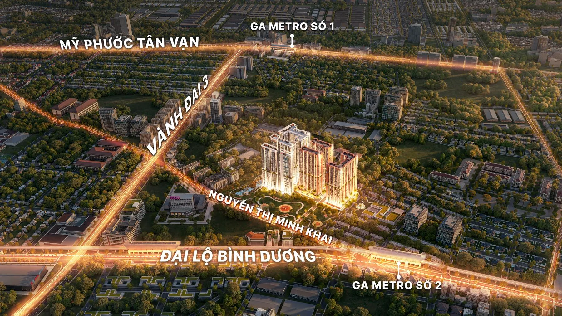 vị trí dự án monrei saigon dọc các hạ tầng trọng điểm