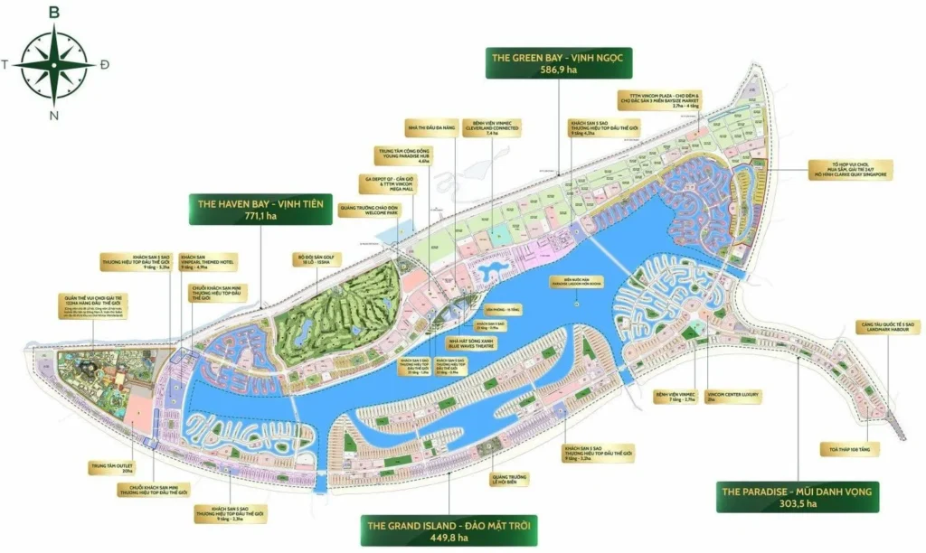 Các phân khu tại Vinhomes Green Paradise Cần Giờ