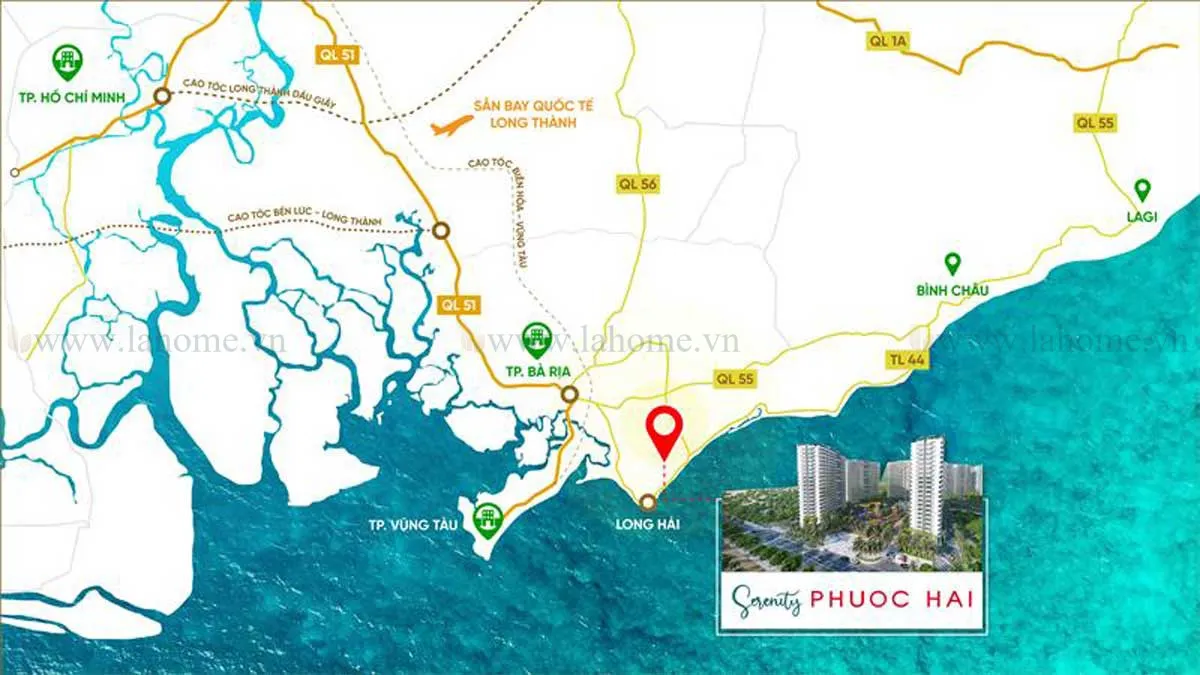 vị trí The Quậy Complex Phước Hải Vũng Tàu