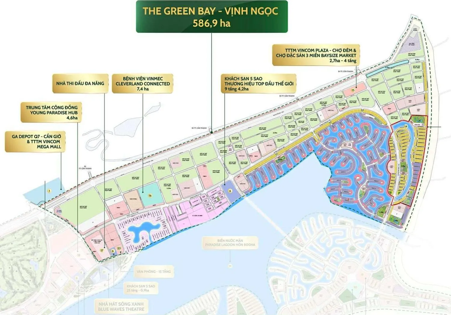 Vinhomes Green Paradise Cần Giờ: Dự án khu đô thị biển Vinhomes Cần Giờ của tập đoàn Vingroup Phân khu The Grand Island - Vinhomes Green Paradise Cần Giờ