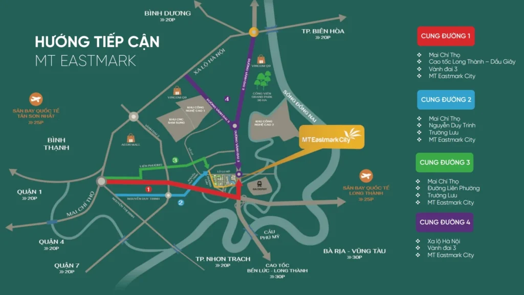 vị trí căn hộ MT Eastmark City tại đường Trường Lưu, phường Long Trường, TP. Thủ Đức, TP. Hồ Chí Minh